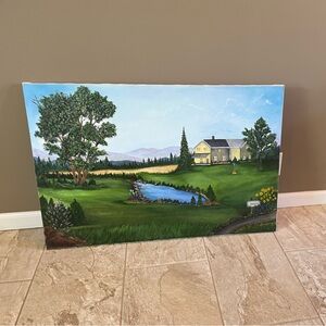 Acrylic landscape painting